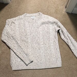 J. Crew Cream Cable Knit Sweater